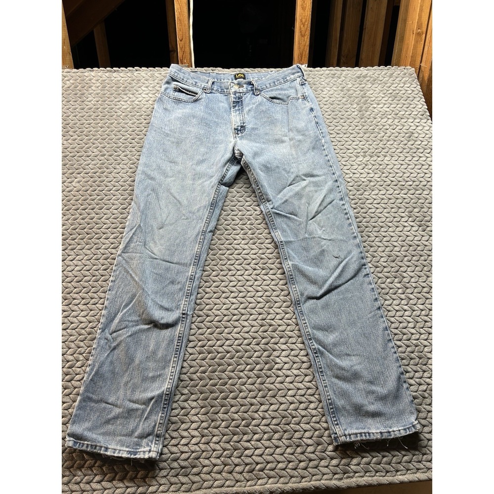 Lee Regular Fit Jeans Mens 36x34 Lot of 2 Light Wash Denim Pants Distressed